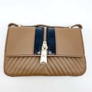 NWT HEIRLOOM Leather Crossbody Bag w/ Python Trim